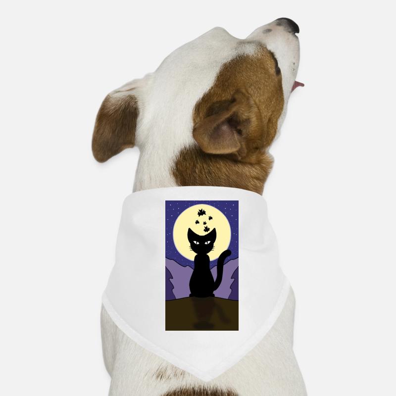 Moonlight Halloween cat Dog Bandana