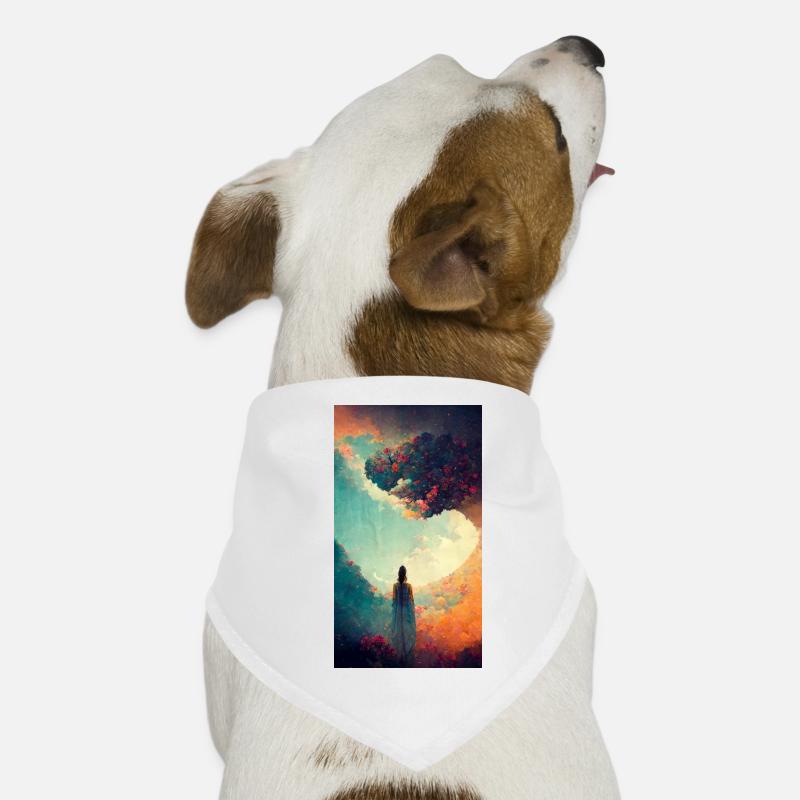 Friede - Hunde-Bandana - Weiß