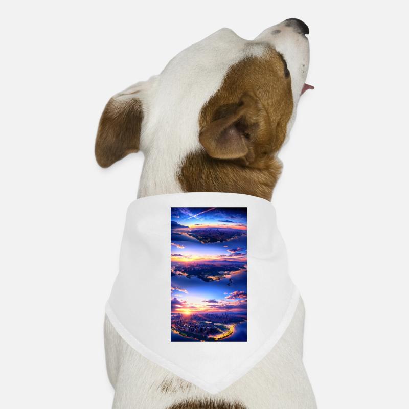 Landscape with 4 Areas, Generative AI Dog Bandana