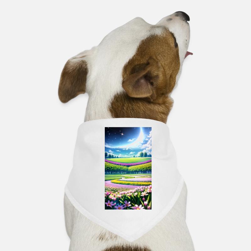 Landscape with 4 Areas, Generative AI Dog Bandana