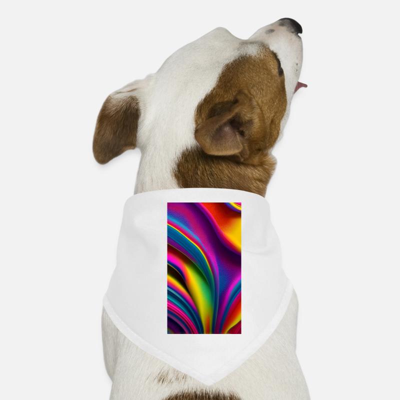 Explosion de couleurs de l’abstraction Bandana pour chien