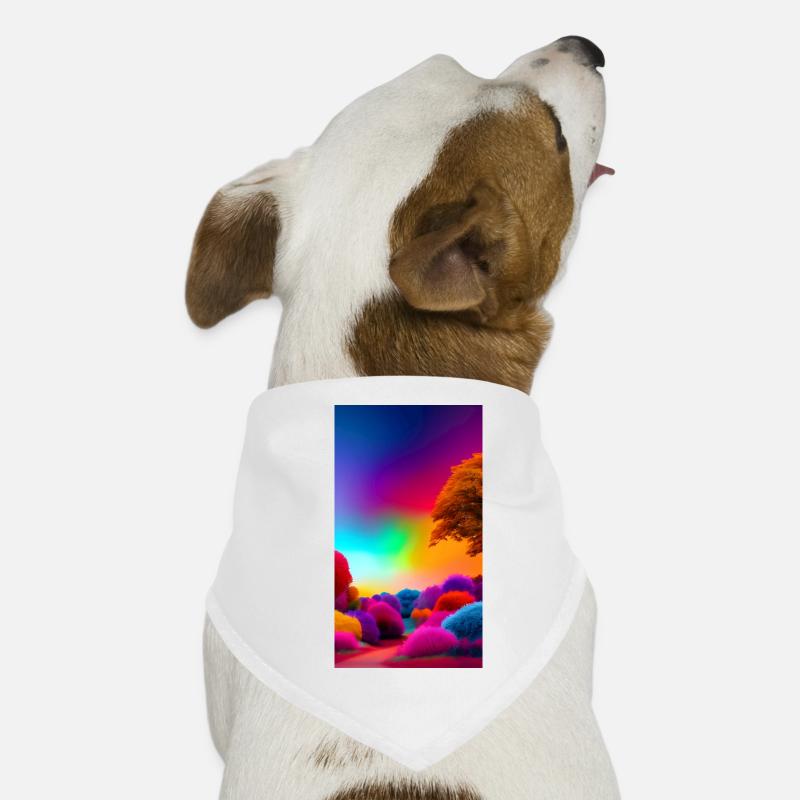 Spectacle couleur brillant - Bandana pour chien - blanc