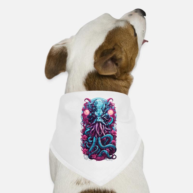 Dark Octopus Monster Goth Pastel Design Dog Bandana