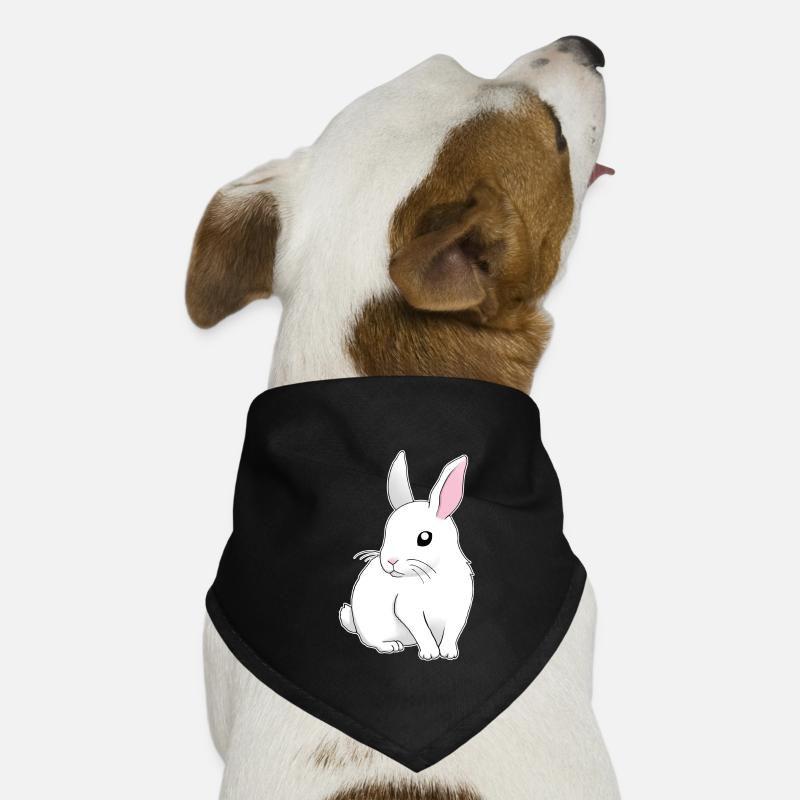 weißer Hase sitzend Hunde-Bandana