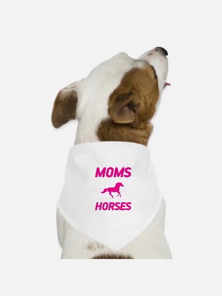 Die besten Mütter haben Töchter, die Pferde reiten - Hunde-Bandana - Weiß - Vorne