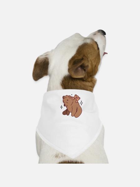 Bear Forest Dweller Brown Bear Black Bear - Dog Bandana - white