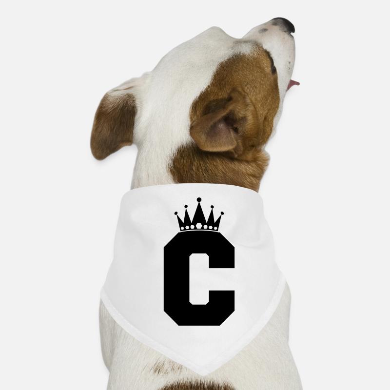 letter C Crown Dog Bandana