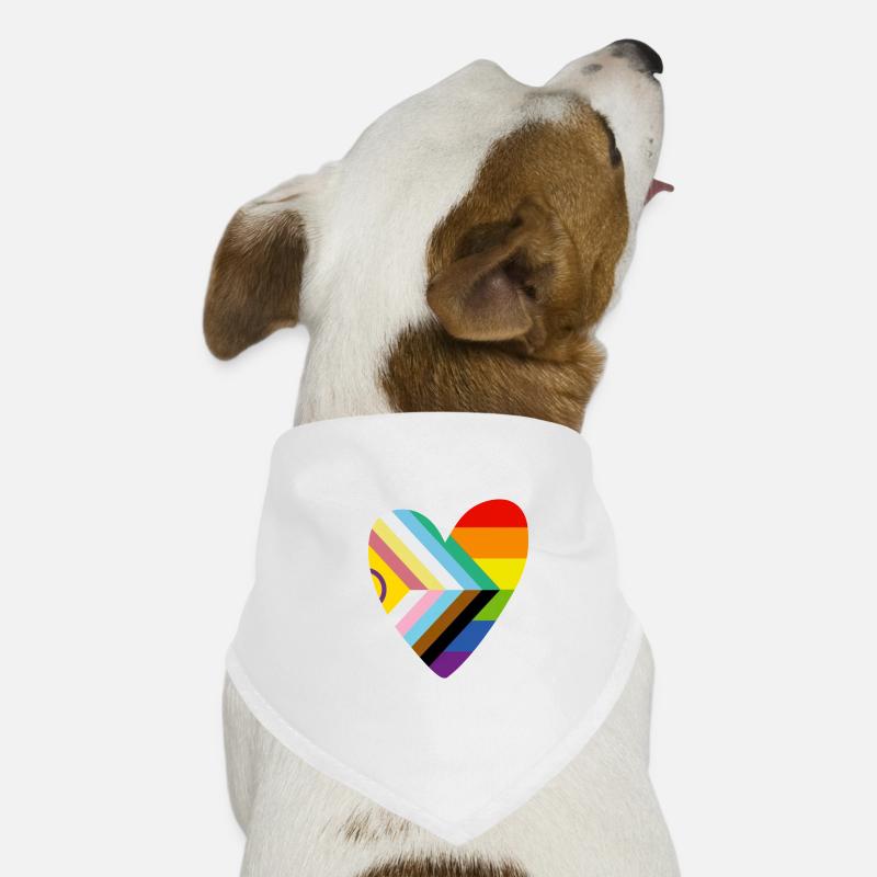 🌈 Heart – Progress Pride & Disability Flag Dog Bandana