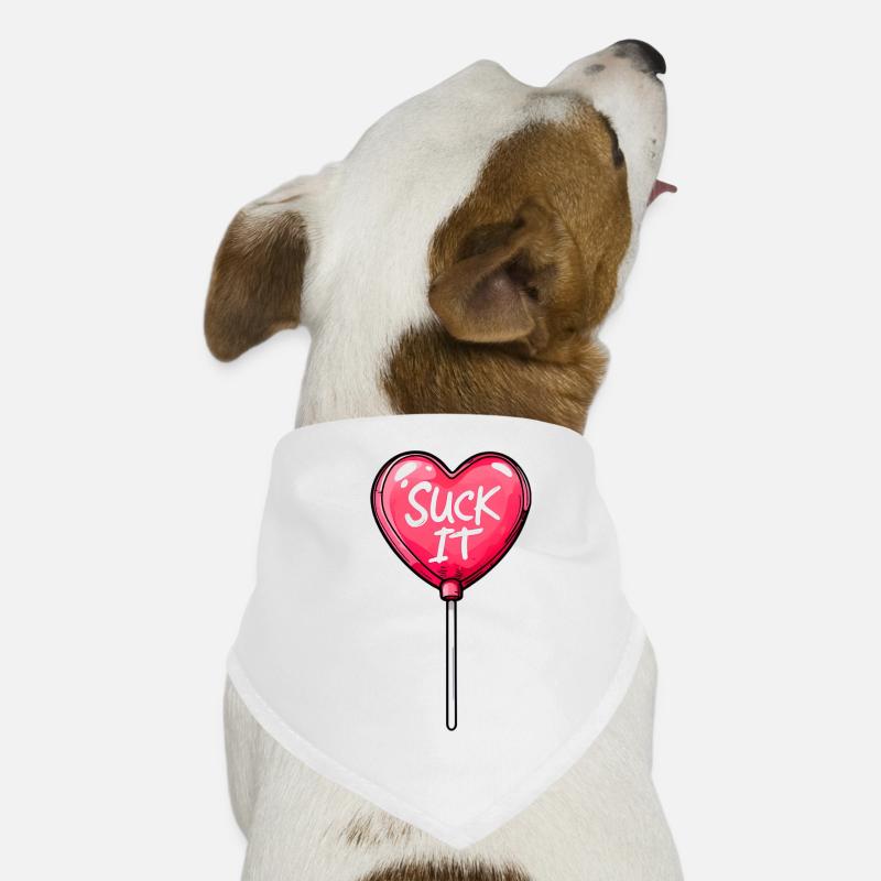 lustiger Lolly Pop ein roter Lutscher Hunde-Bandana