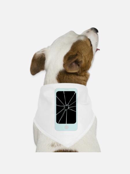 spider app - Dog Bandana - white - Front