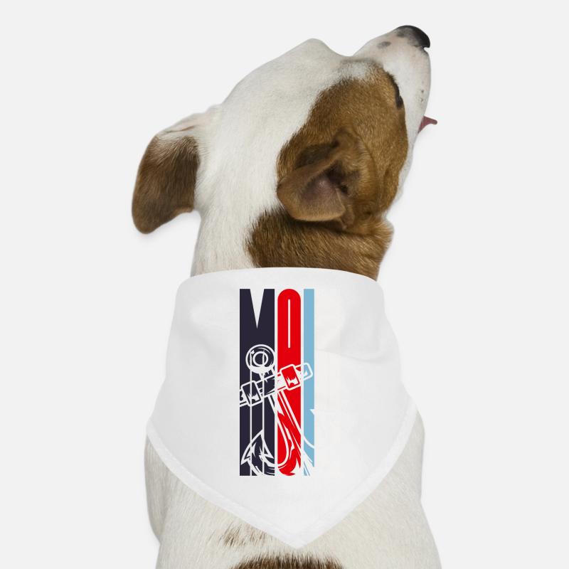 Moin mit Anker in maritimen Farben Hunde-Bandana