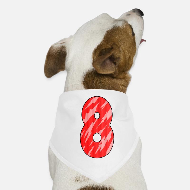 8 Rot Muster Hunde-Bandana