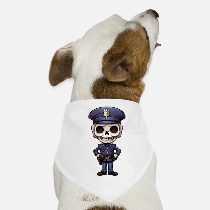 Police Skeleton Dog Bandana