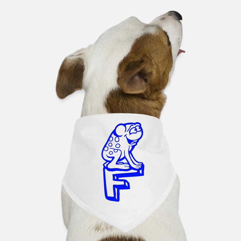 Letter F Frog Toad Name ABC Learning School Dog Bandana