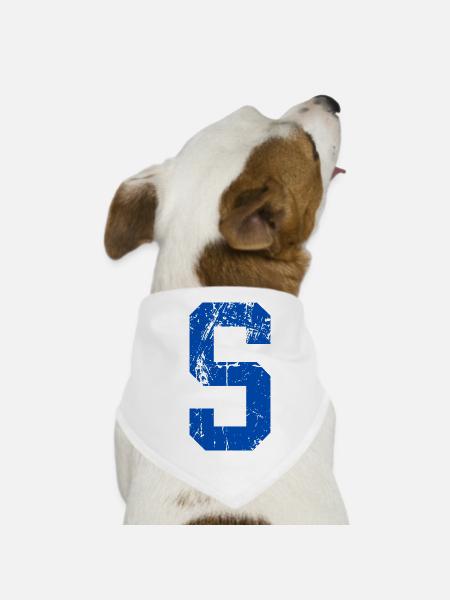 Retro Sport Letters - Dog Bandana - white - Front
