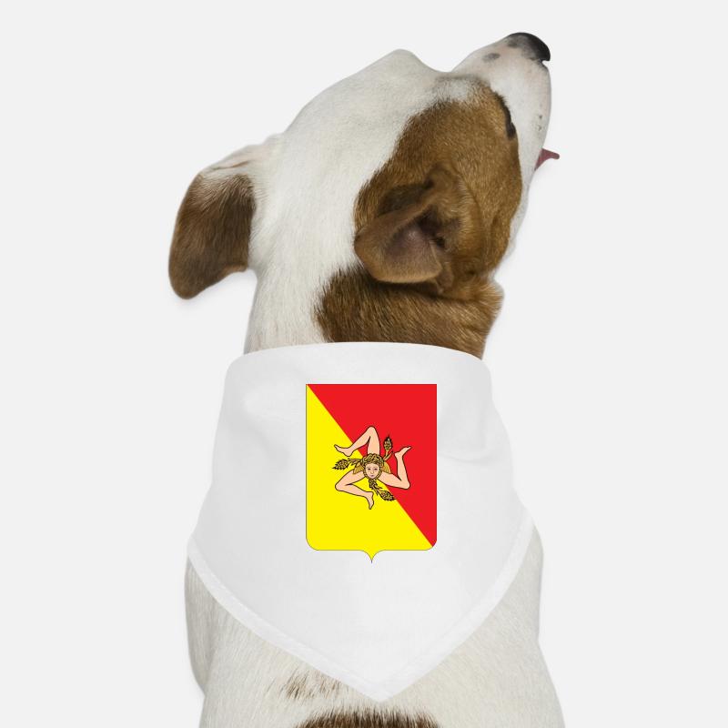 Sizilien Wappen mit Trinacria Hunde-Bandana