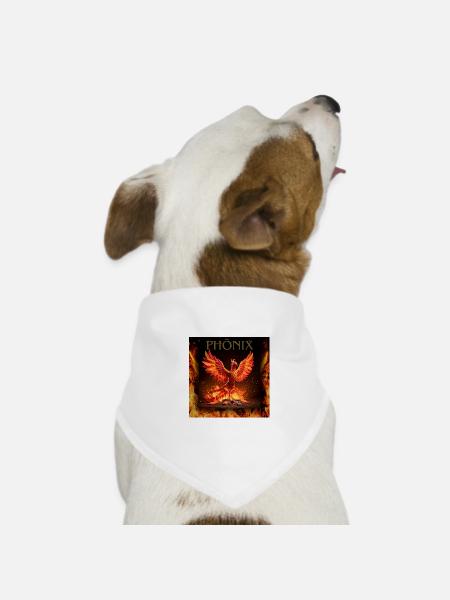 Phönix Feuersturm Illustration - Hunde-Bandana - Weiß - Vorne