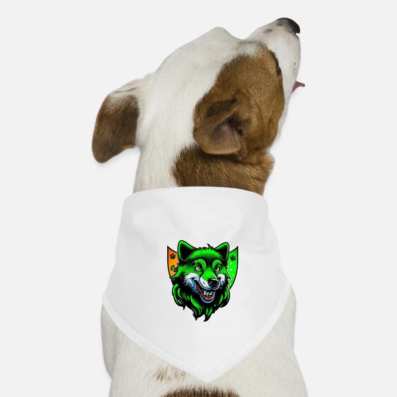 St. Patrick's Day Wolf in irischen Farben Hunde-Bandana