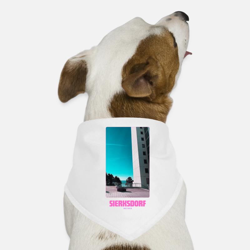 Sierksdorf _ Ostsee - Hunde-Bandana - Weiß