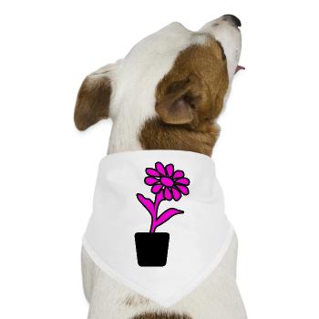 Blume - Hunde-Bandana - Weiß - Vorne