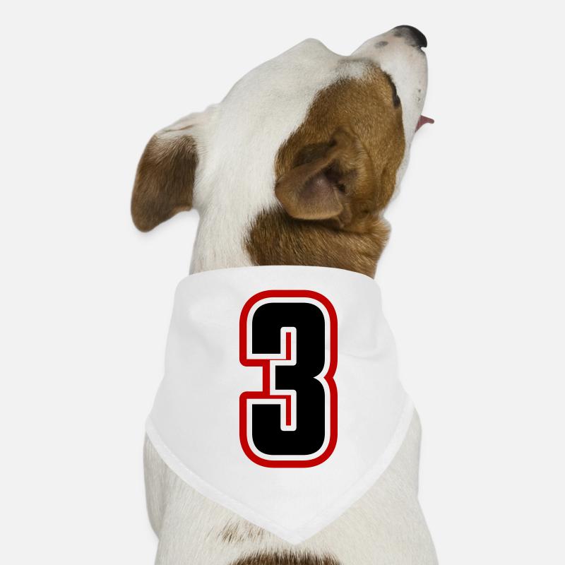 3 Number symbol Dog Bandana