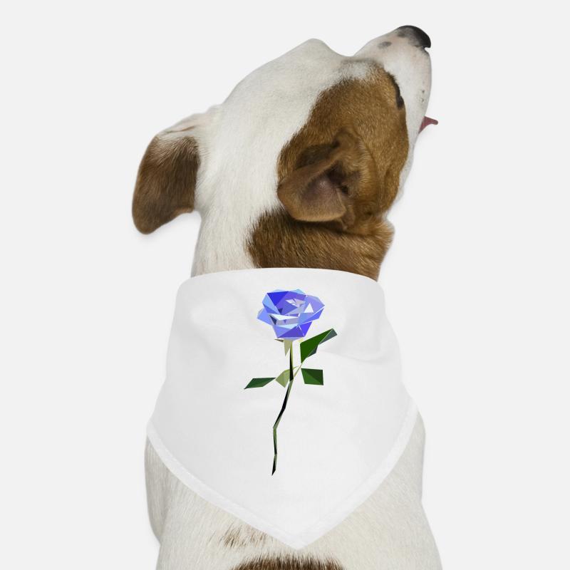 Rose abstract blue Dog Bandana