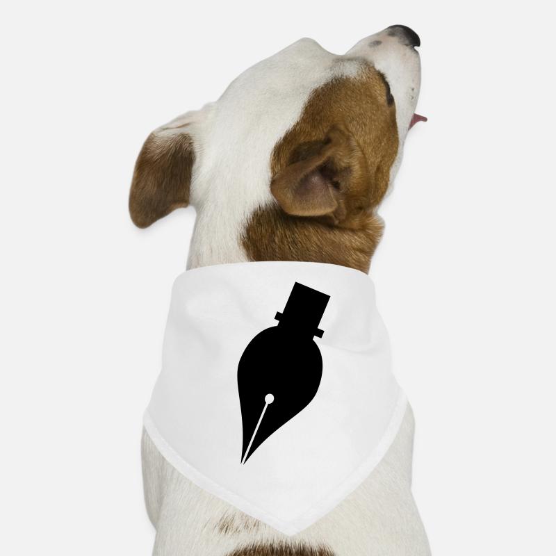 Schreibstift oder Tintenstift-Logo für Schreiber Hunde-Bandana