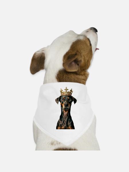 Dobermann - Hunde-Bandana - Weiß