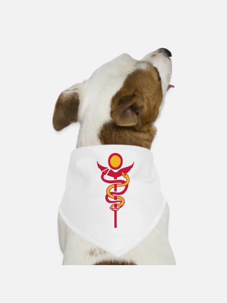 Caduceus physio - Hunde-Bandana - Weiß