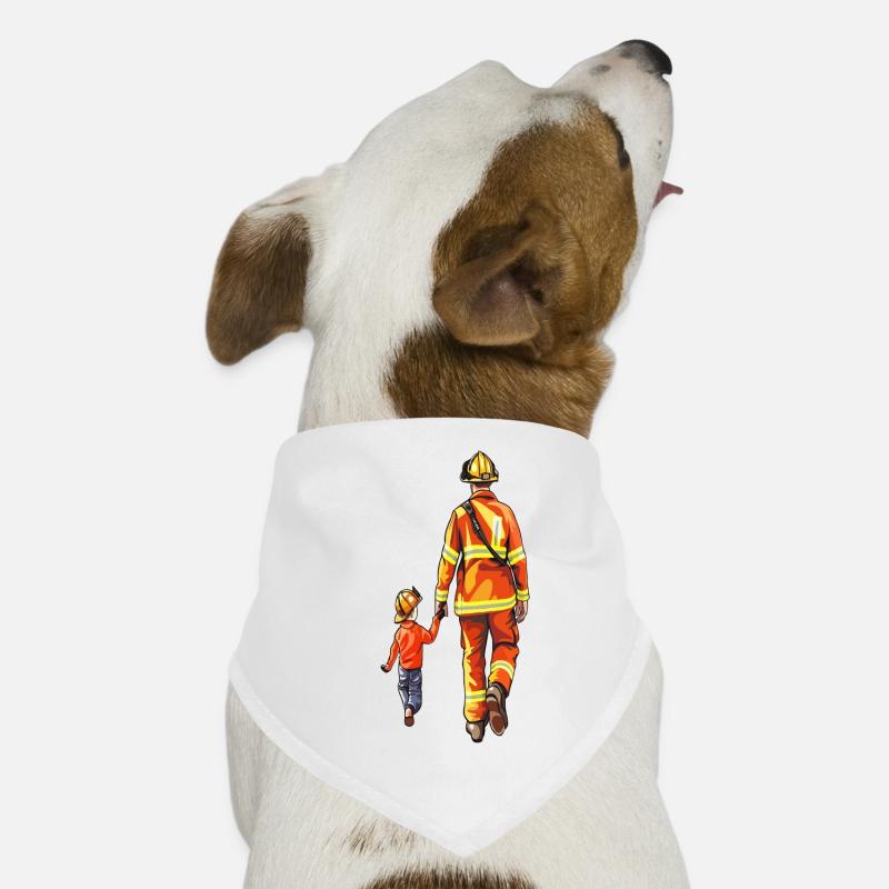 Feuerwehrmann Vater Held Hunde-Bandana