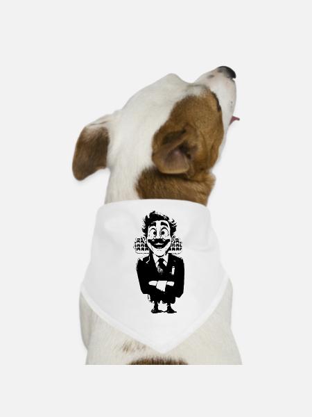 Homme Gaufrier Costume Bureau Hôtesse de l’air Recette de gaufre - Bandana pour chien - blanc - Devant
