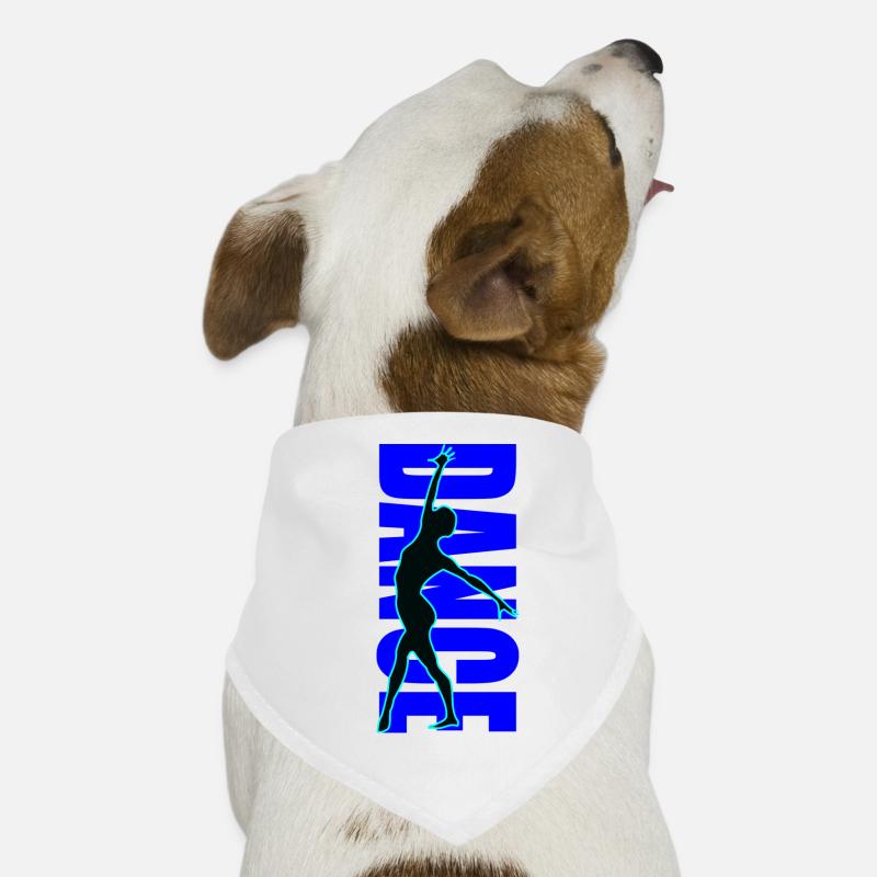 Danse - Cours de danse - Studio de danse - danse - Bandana pour chien - blanc