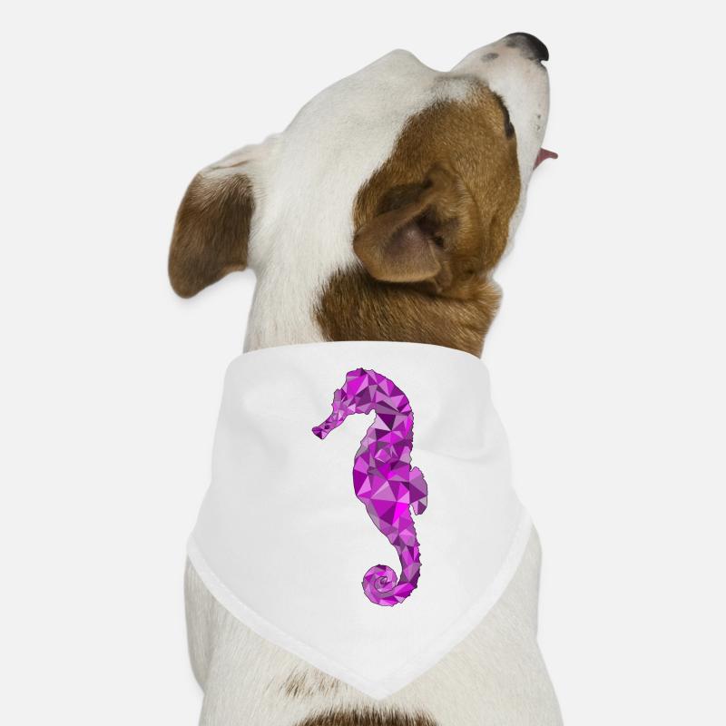 Seepferdchen - Hunde-Bandana - Weiß