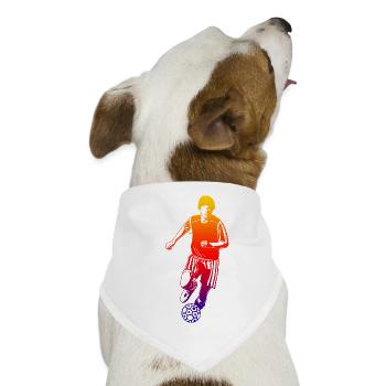 Fußballspieler Skizze - Hunde-Bandana - Weiß - Vorne