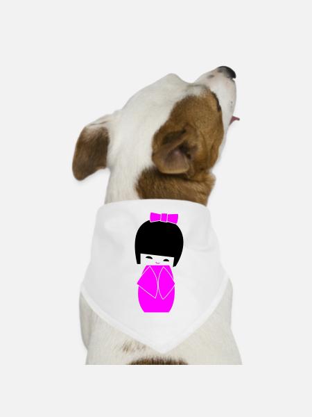 kokeshi - Dog Bandana - white - Front