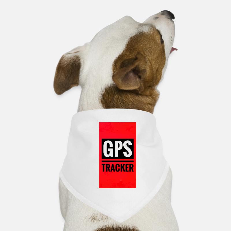 GPS-Tracking-Poster-Stil Hunde-Bandana