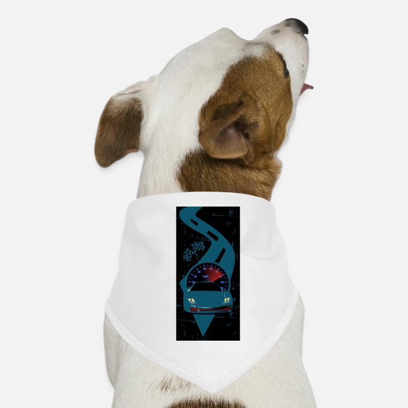 Racing car with speedometer Dog Bandana