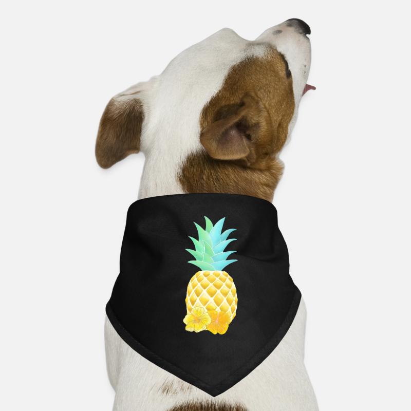 Fleurs d’ananas et d’hibiscus Bandana pour chien