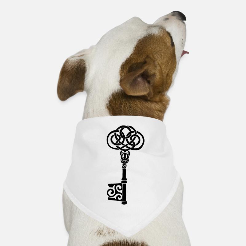 Schwarzer keltischer Schlüssel Hunde-Bandana