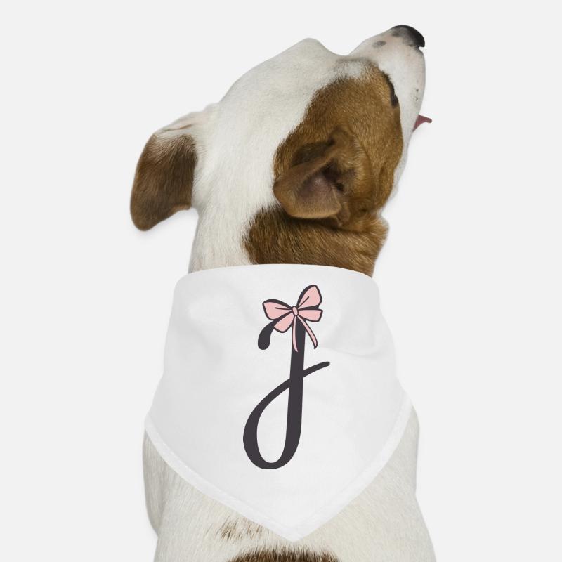 Anfangsbuchstabe J Schleifchen Hunde-Bandana