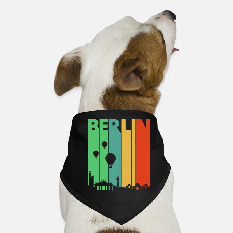 Weinlese Retro Berlin.Germany. Stadtbild. Horizont. Hunde-Bandana