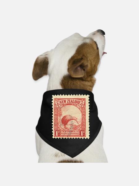 Kiwi stamp - Bandana pour chien - noir - Devant