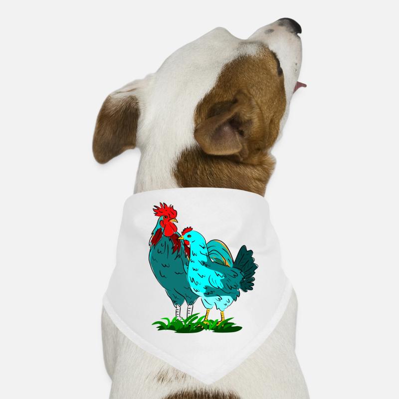 Combinaison colorée de coq et de poulet Bandana pour chien