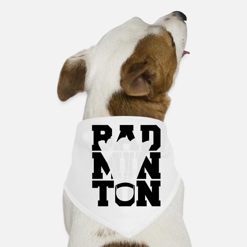 Badminton Logo Design - Hunde-Bandana - Weiß