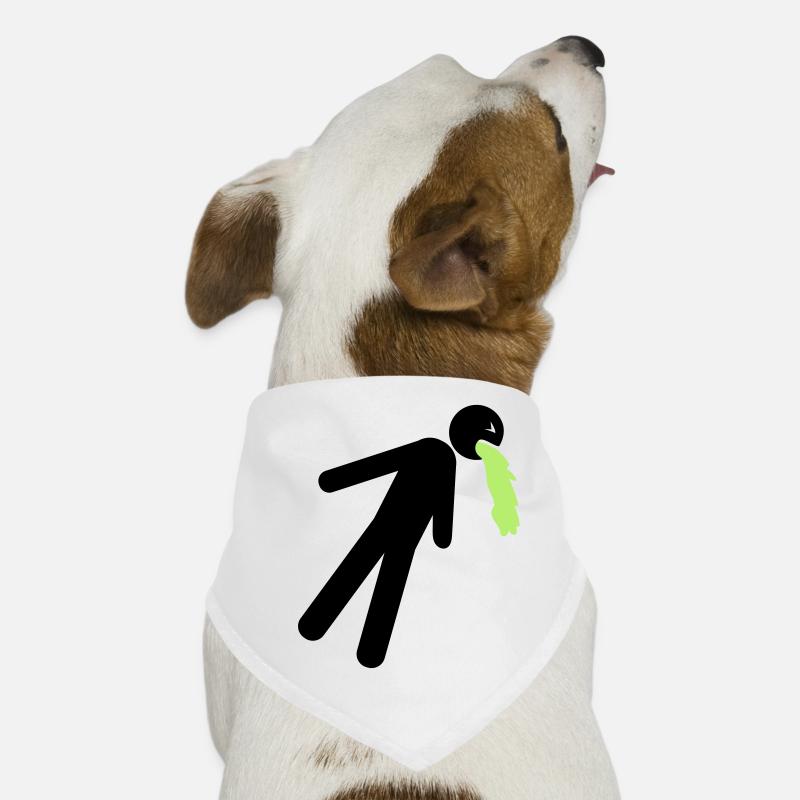 funny puking vomit nausea hangover alcohol Dog Bandana