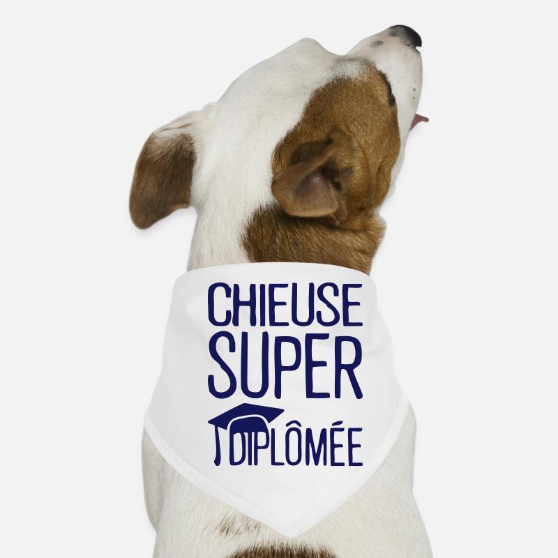 chieuse super diplomee citation humour Bandana pour chien