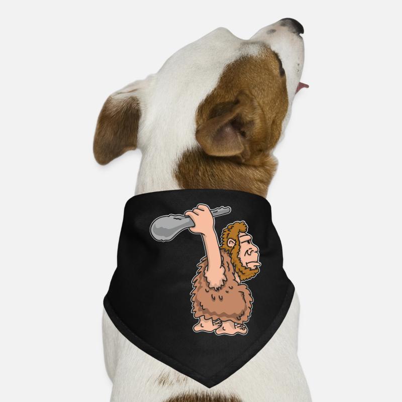 Steinzeit Mensch mit Keule Hunde-Bandana