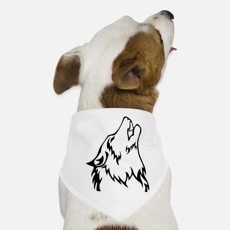 heulender Wolf Hunde-Bandana