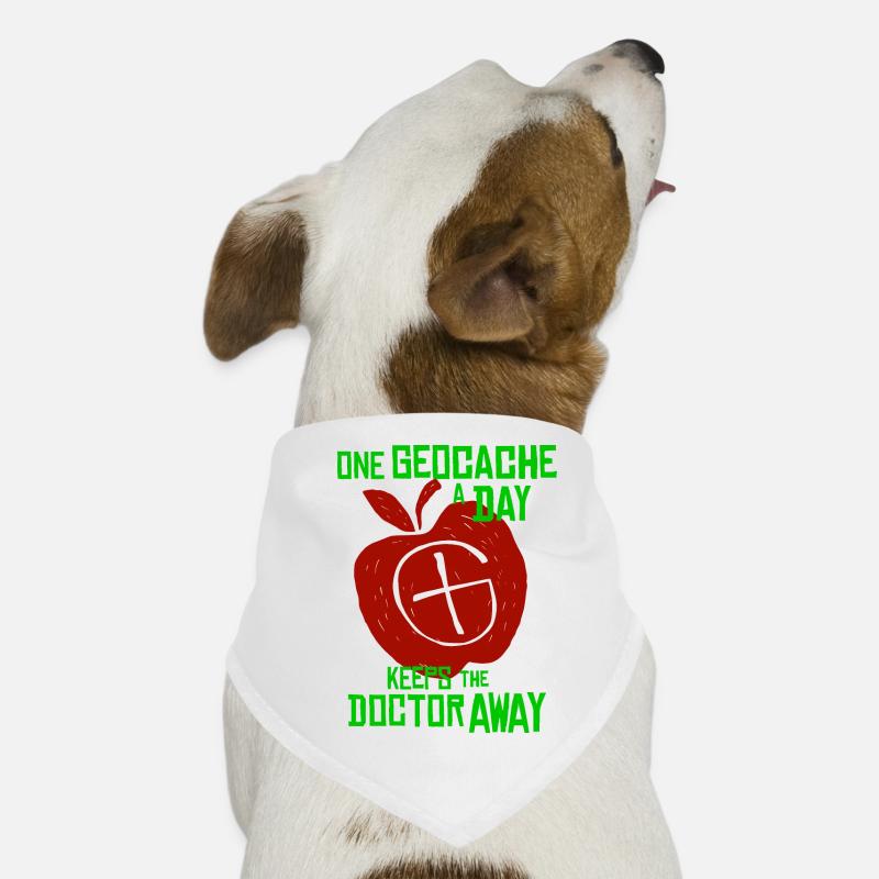 Geocaching Cadeaux Caches Geocacher - Bandana pour chien - blanc