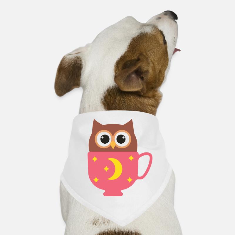 Eule in der Tasse Hunde-Bandana